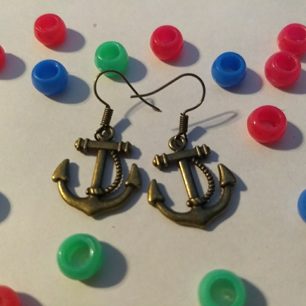 ANCHOR EARRINGS - Boat Ship Jewelry Navy Marines